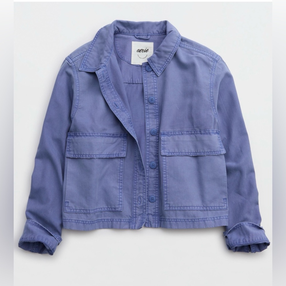 AERIE Cropped Chore Jacket - Picture 4 of 6